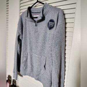 Ocean Drive Atlantic Shoals Surf Shop 1/4 Zip Sweatshirt Size Small Gray